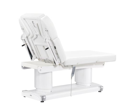 DIR Luxi 4 Motors Medical Spa Table, electric, remote control, reclined for treatments.