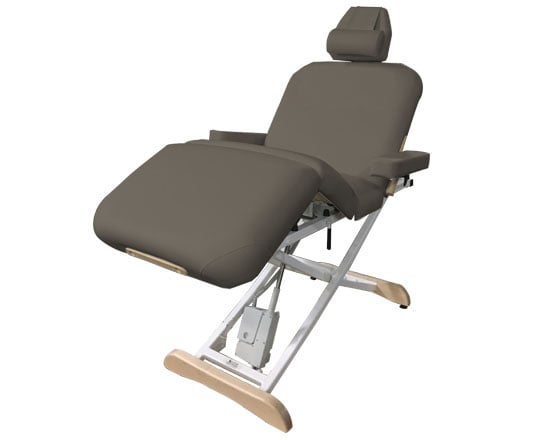 Mushroom Elegance Deluxe Electric Table with adjustable headrest and footrest on a white background