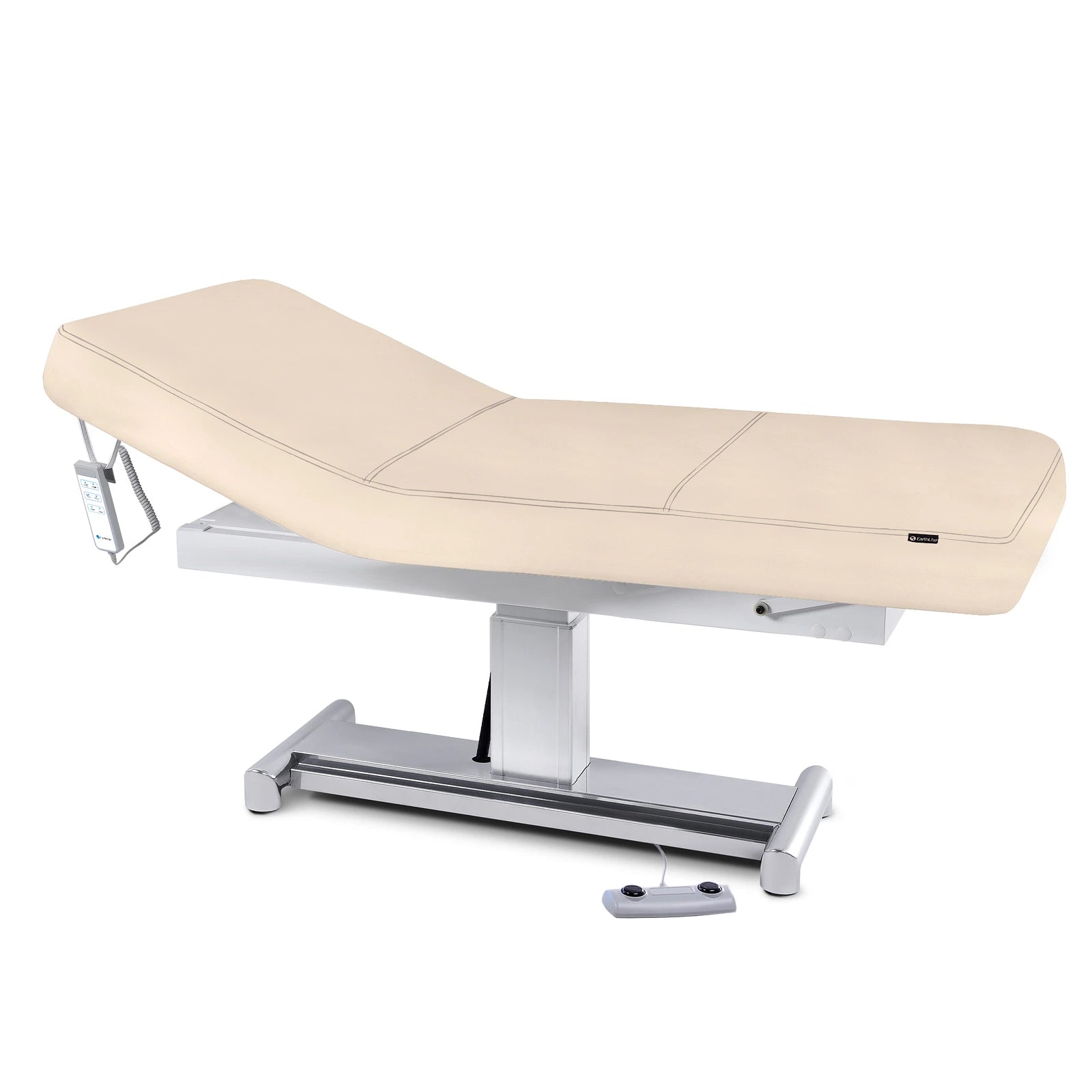 EarthLite EVEREST LX Tilt treatment table with replaceable mattress and remote control.