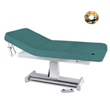 EarthLite EVEREST LX Tilt Table with remote and replaceable mattress on a white background.