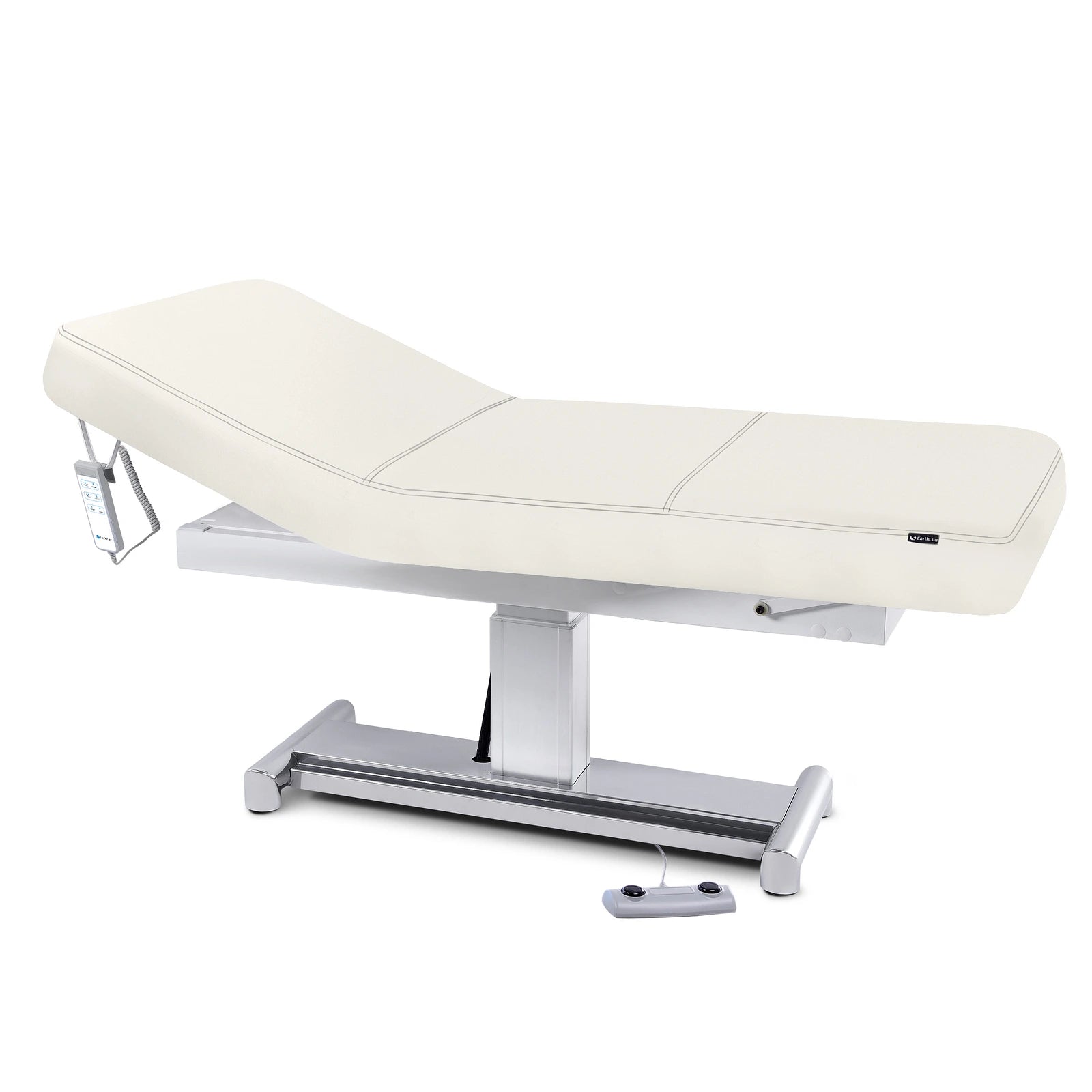 EarthLite Everest LX Tilt Table with remote and Comfort-Flex PU upholstery, replaceable mattress.