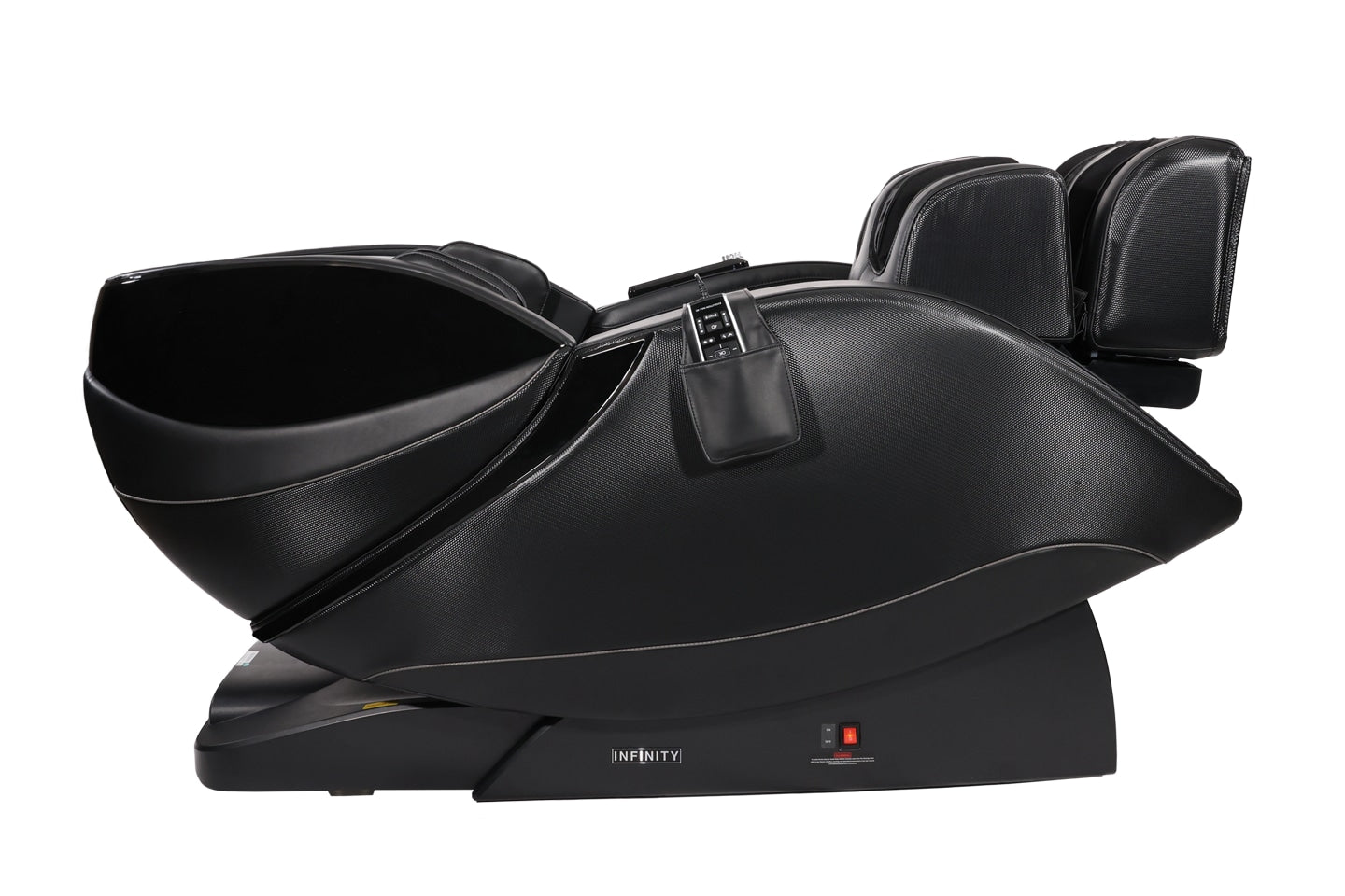 Certified Preowned Infinity Evo Max 4D Electric Massage Chair with foot and leg attachments.