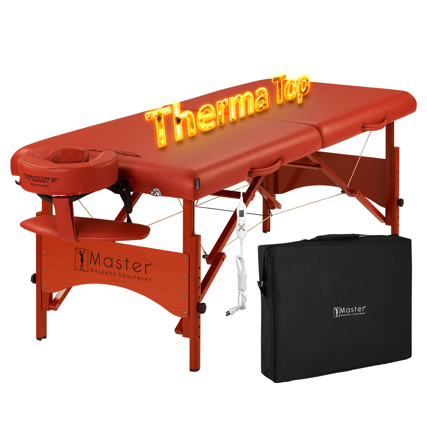 Master Massage FAIRLANE table with Therma-Top warming system and carrying case included.