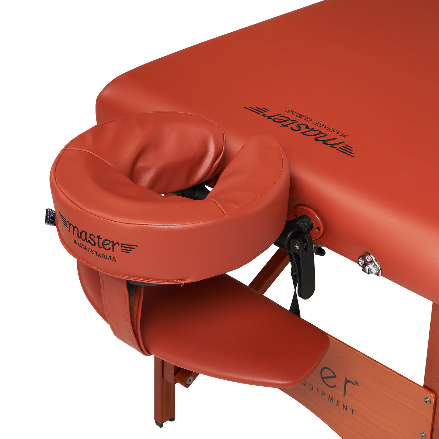 Close-up of the Master Massage FAIRLANE Therma-Top Portable Table with padded face cradle.