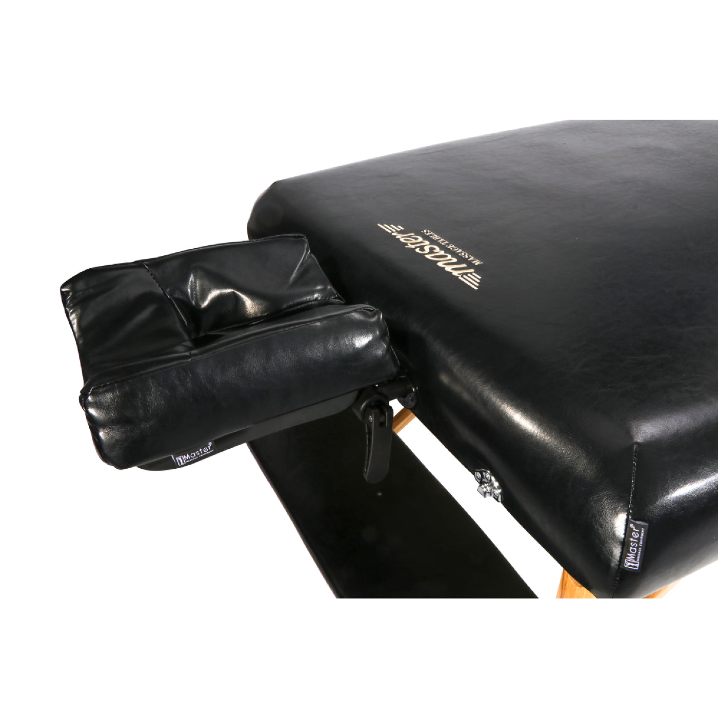 Close-up of the Master Massage HUSKY GIBRALTAR table with attached padded face cradle.