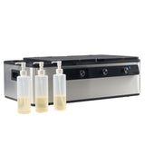 Master Massage Professional Electric 2 in 1 Massage Stone Heater & 3 Bottle Massage Oil/Lotion/Gel Heater