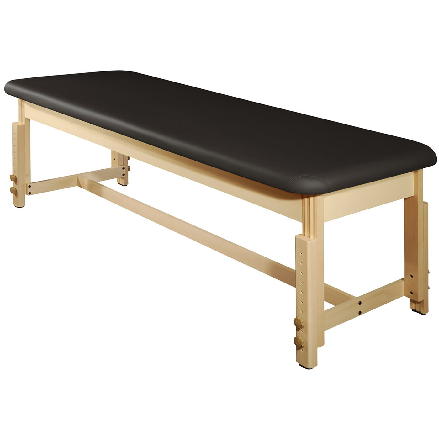 MT Massage HARVEY Table by MT with oil- & water-resistant upholstery, adjustable wooden legs.
