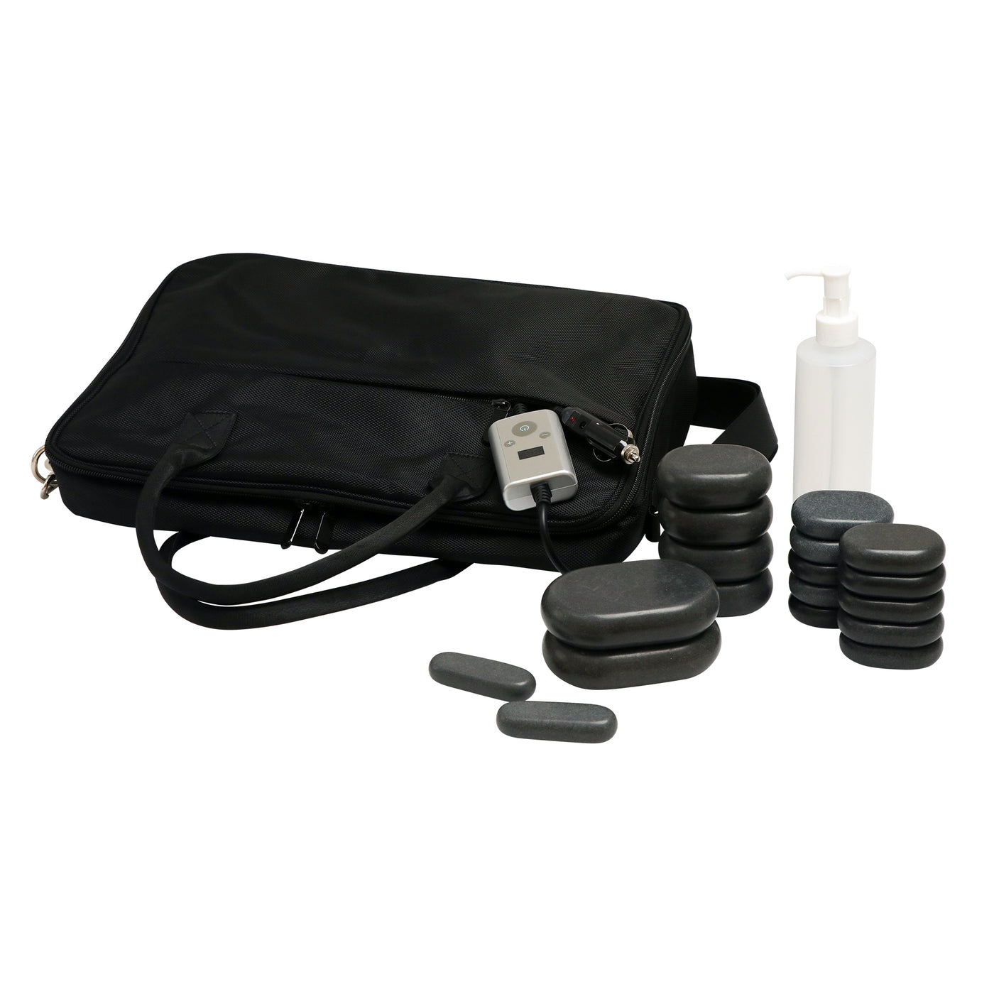 Master Massage Hot Stone Heater Bag with 18-Piece Stone Set