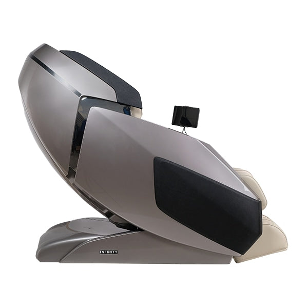 Infinity Imperial Syner-D Massage Chair by Infinity, certified preowned with sleek black accents.