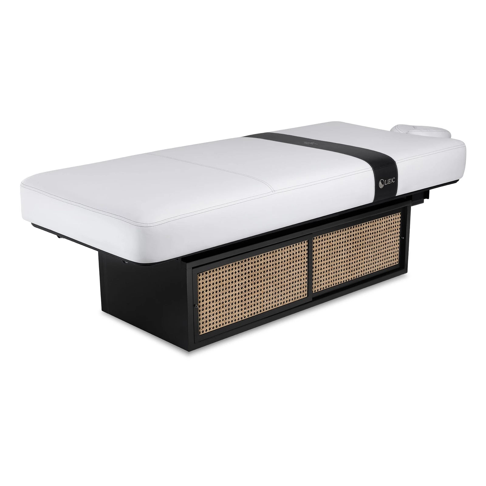 Living Earth Crafts INSIGNIA 2.0 METROWEAVE Multi-Purpose Treatment Table with Woven Rattan Strand Base