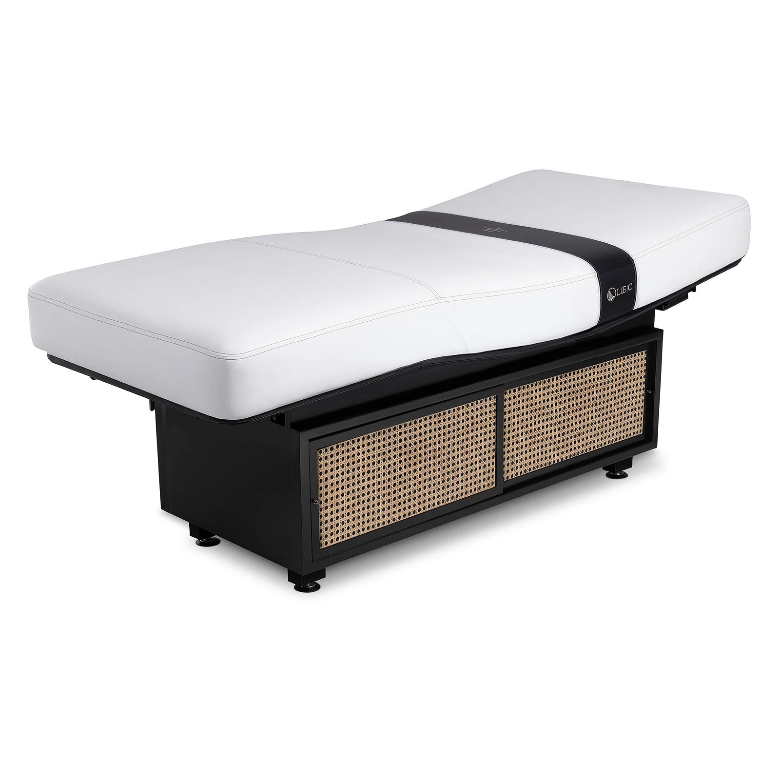 Living Earth Crafts INSIGNIA 2.0 METROWEAVE Multi-Purpose Treatment Table with Woven Rattan Strand Base