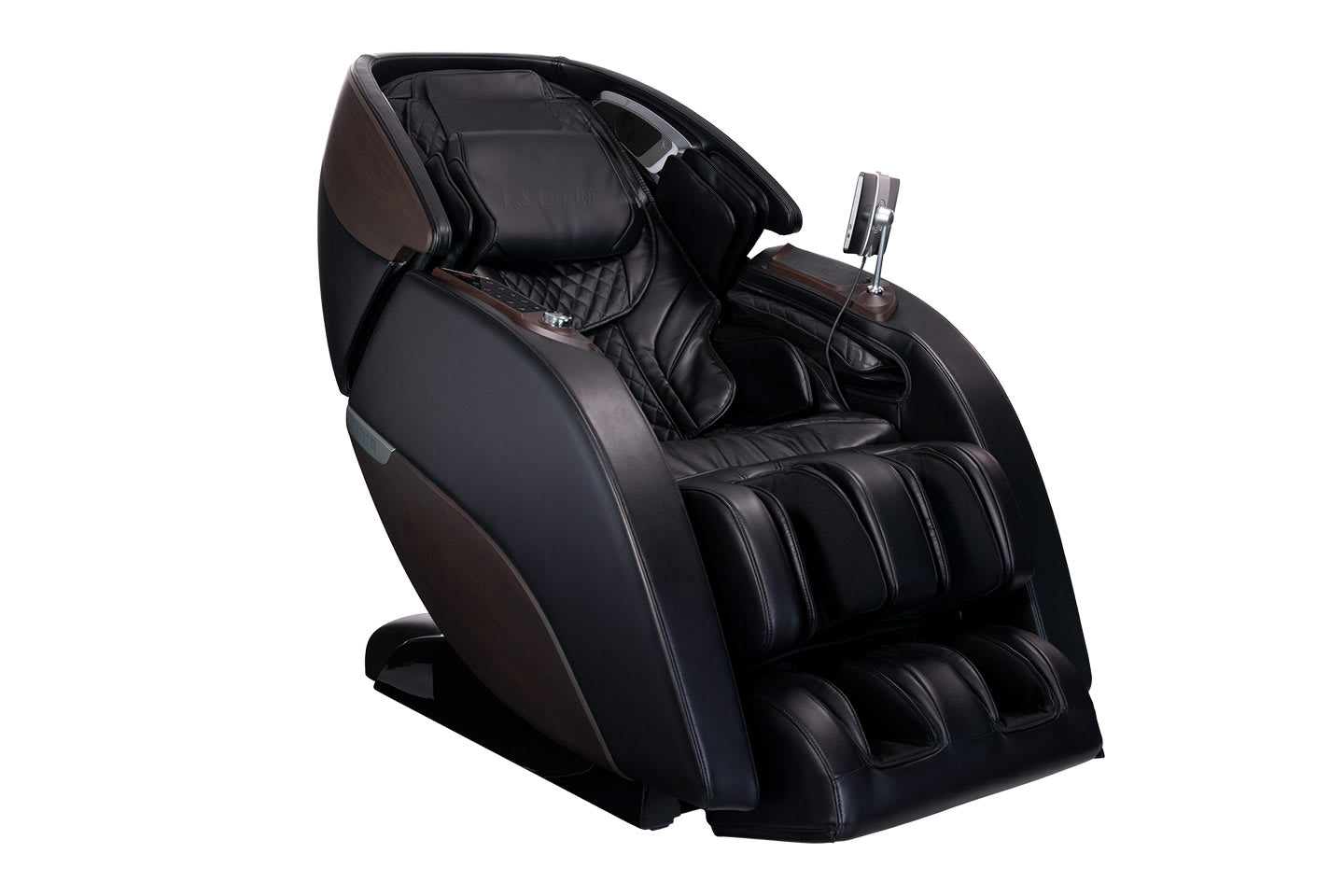 Kyota Nokori M980 Syner-D massage chair with full-body arm, leg, and head support.