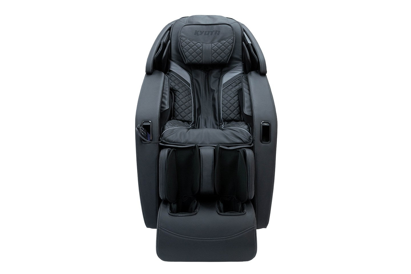 Kyota Yugana M780 4D massage chair with padded seat, armrests, and calf massage support.