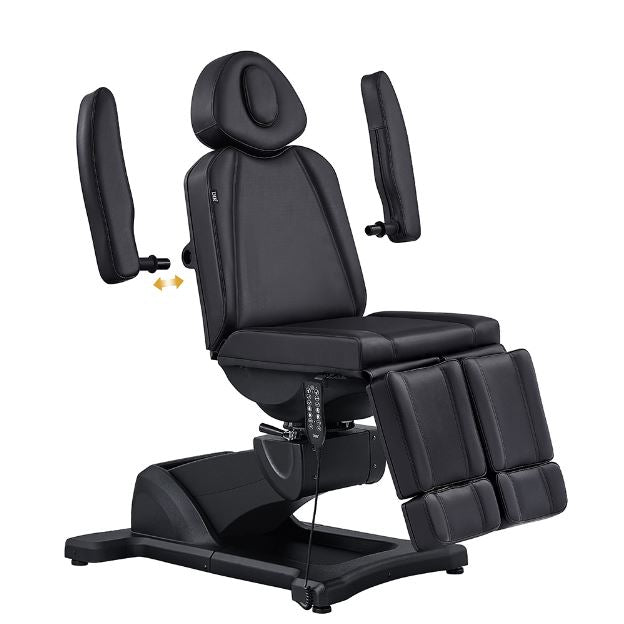 Libra II Full Medical Electric Chair in Black by DIR with removable armrests and adjustable controls.