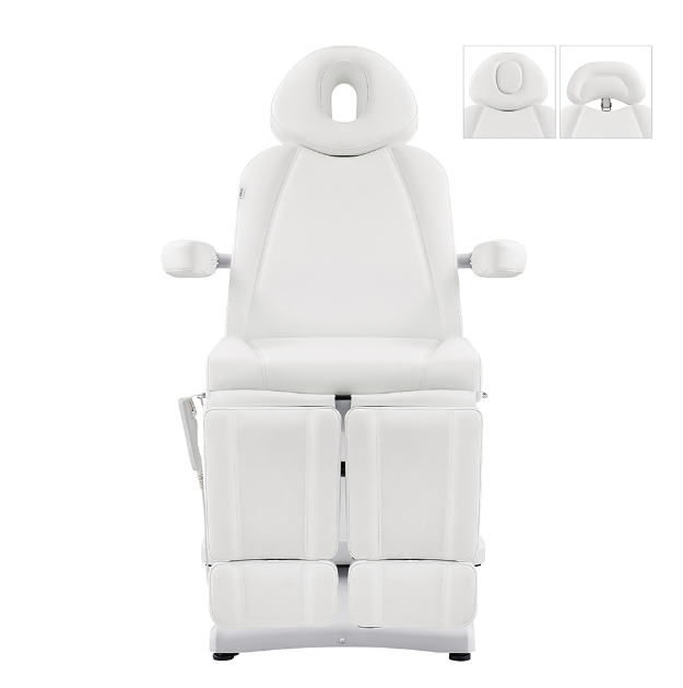 Libra II Full Medical Electric Procedure Chair by DIR, white, adjustable with armrests.