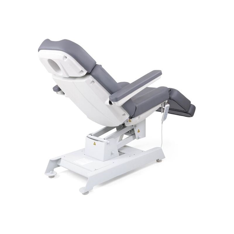 TouchAmerica Lilac Beauty Chair: gray/white, ergonomic, height-adjustable, remote control.