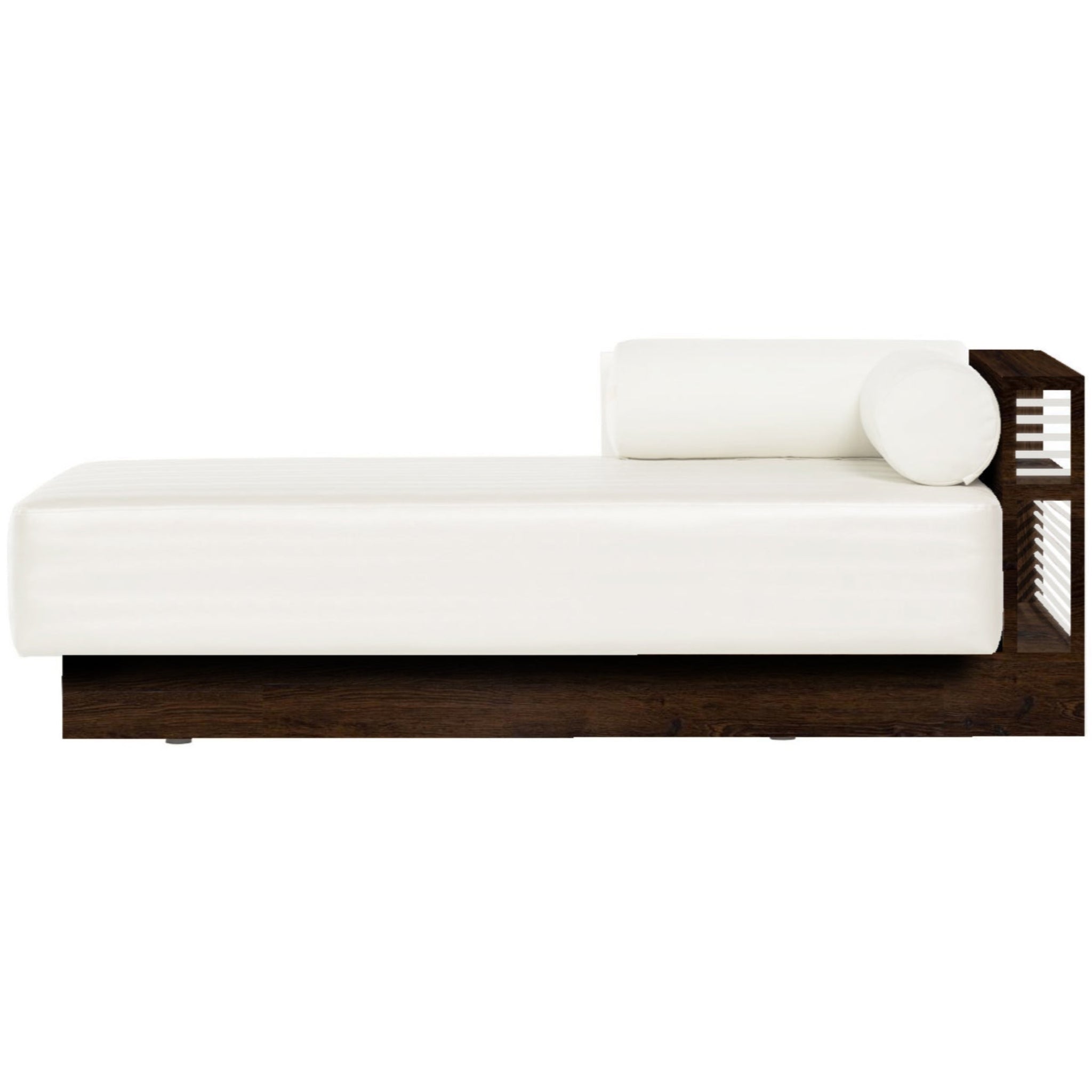 TouchAmerica MASQUERADE Daybed + Massage Table, contemporary with white cushions and pillow.