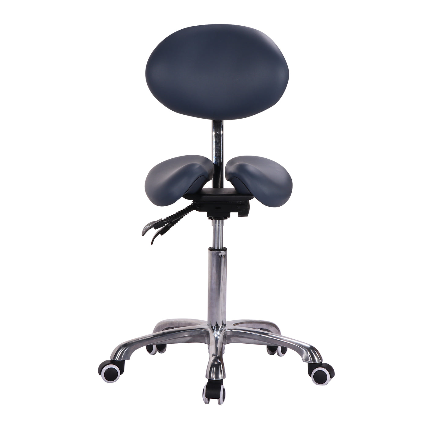 Master Massage Berkeley Ergonomic Saddle Stool with Backrest Royal Blue