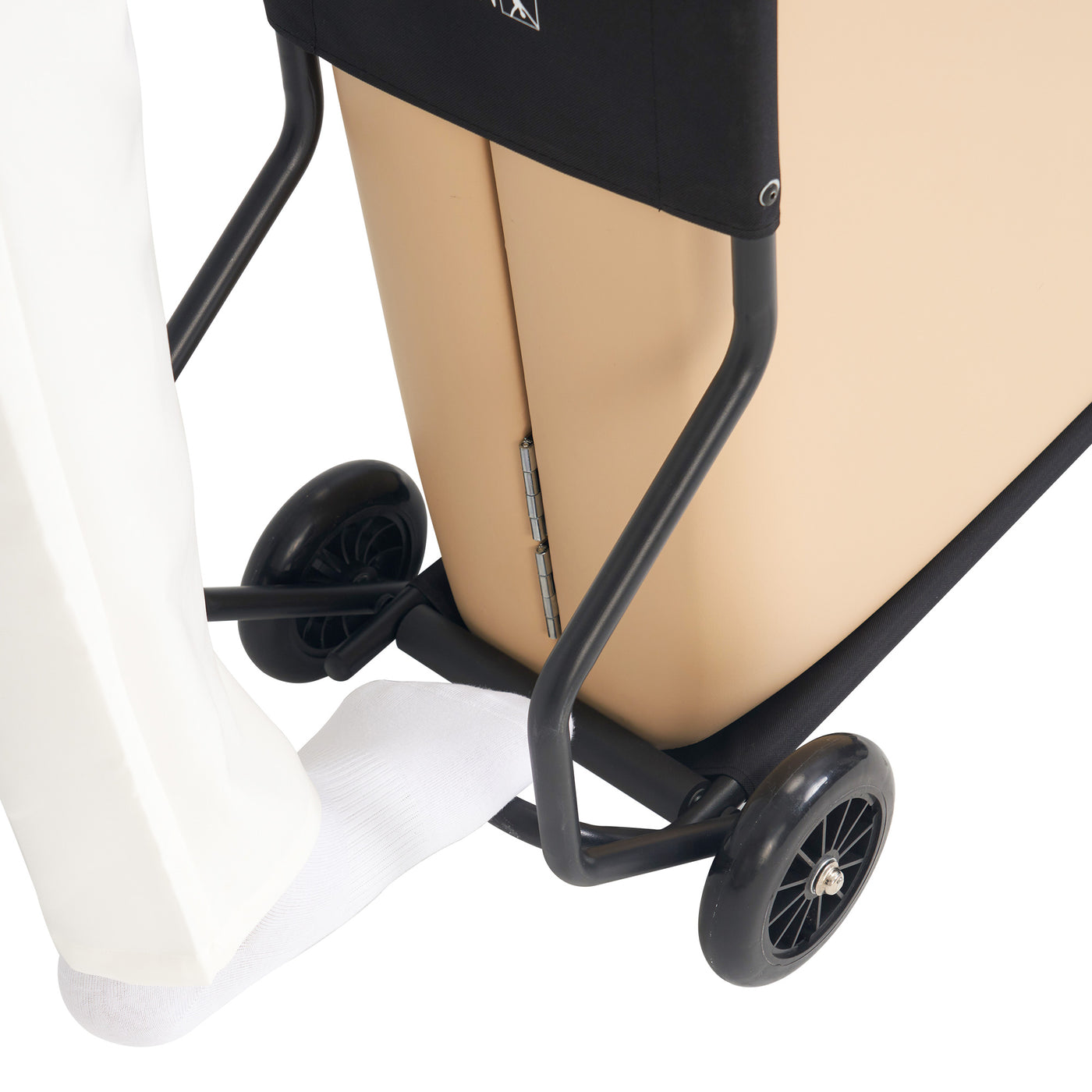 Close-up of Master Massage Universal Wheeled TABLE CART