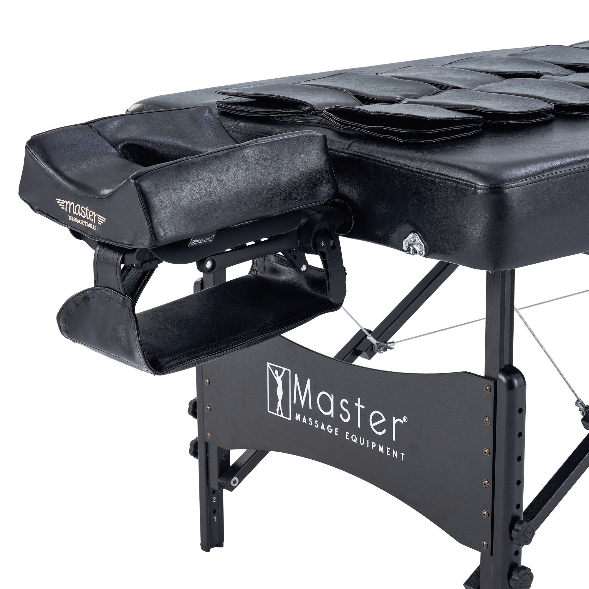 Master Massage MONACO Airwave table with adjustable face cradle for targeted discomfort relief.