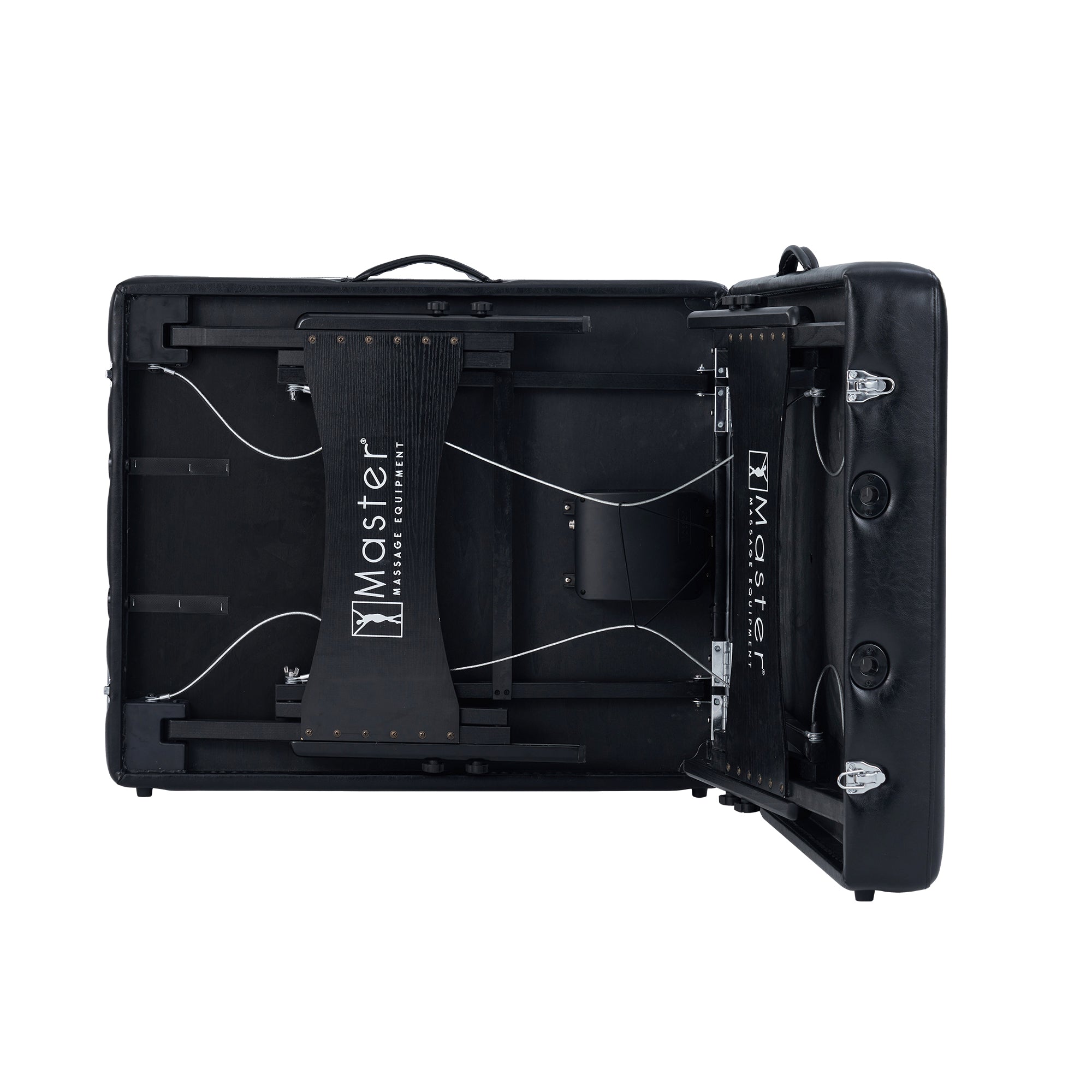 Master Massage MONACO Airwave table with visible cables and logo, seen from above.