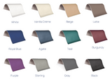 Color swatches of various colors for EarthLite AVILA II Portable Massage Chair Package.