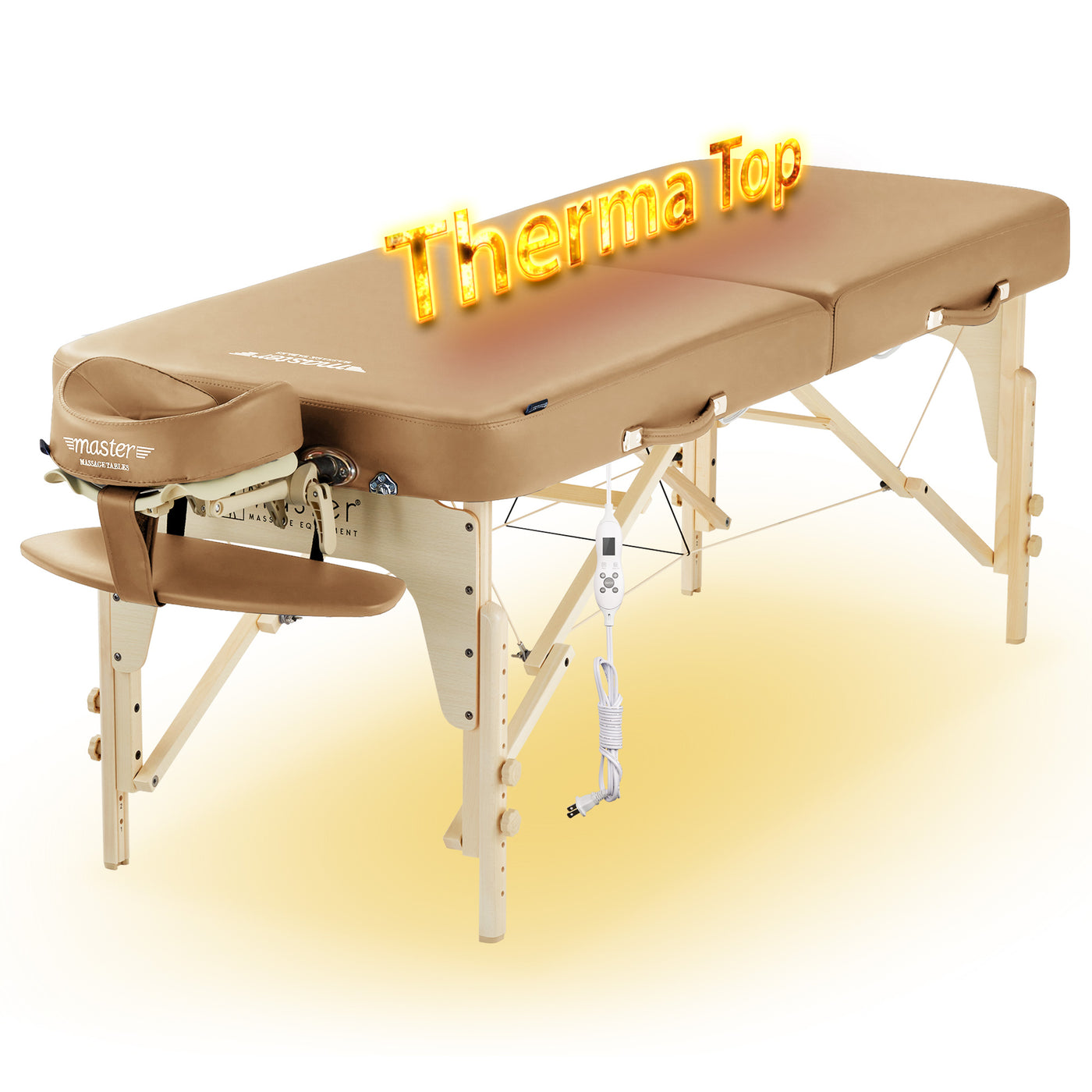 Master Massage PHOENIX Therma-Top table with cord and adjustable face cradle.