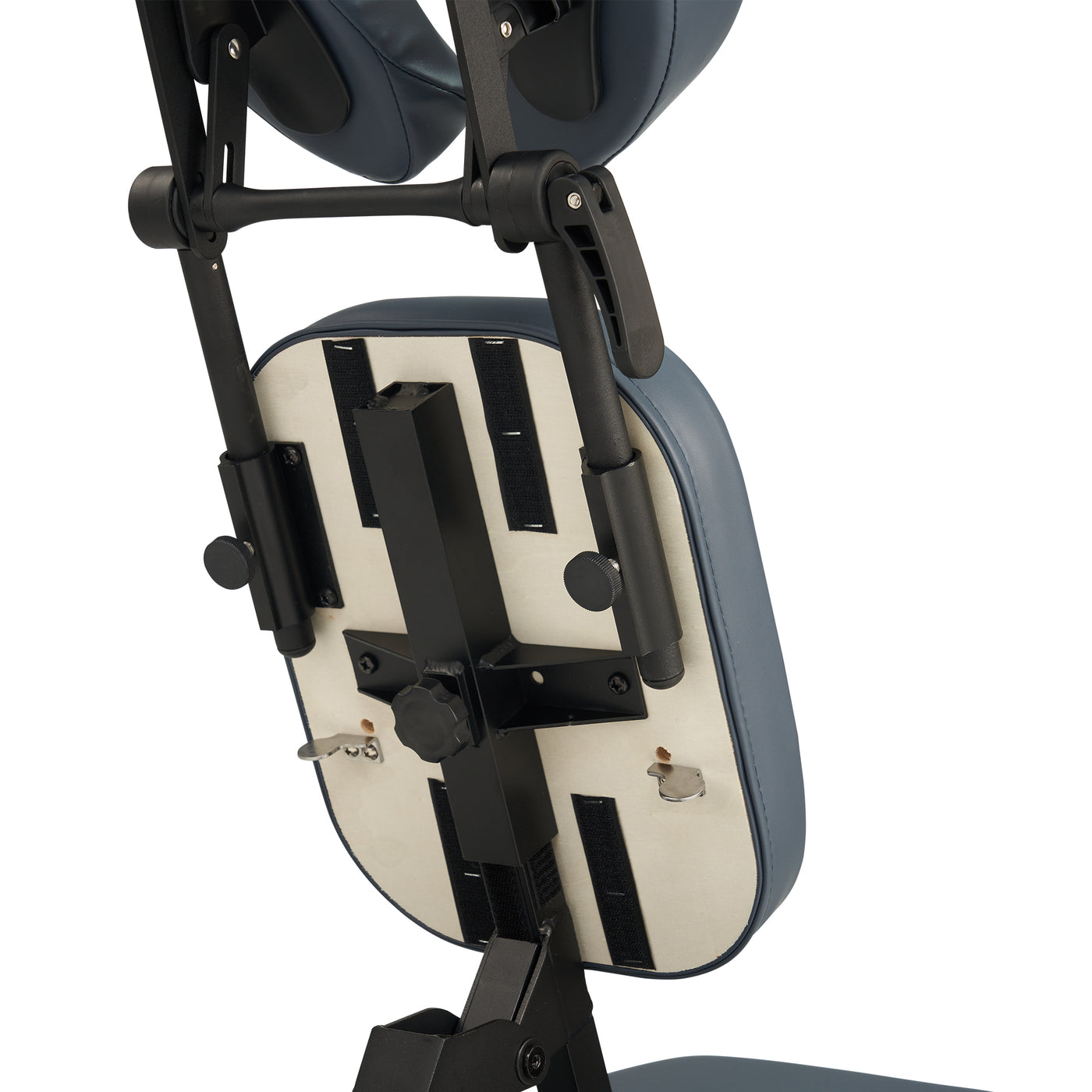 Close-up of adjustable backrest on Master Massage PROFESSIONAL Portable Massage Chair.