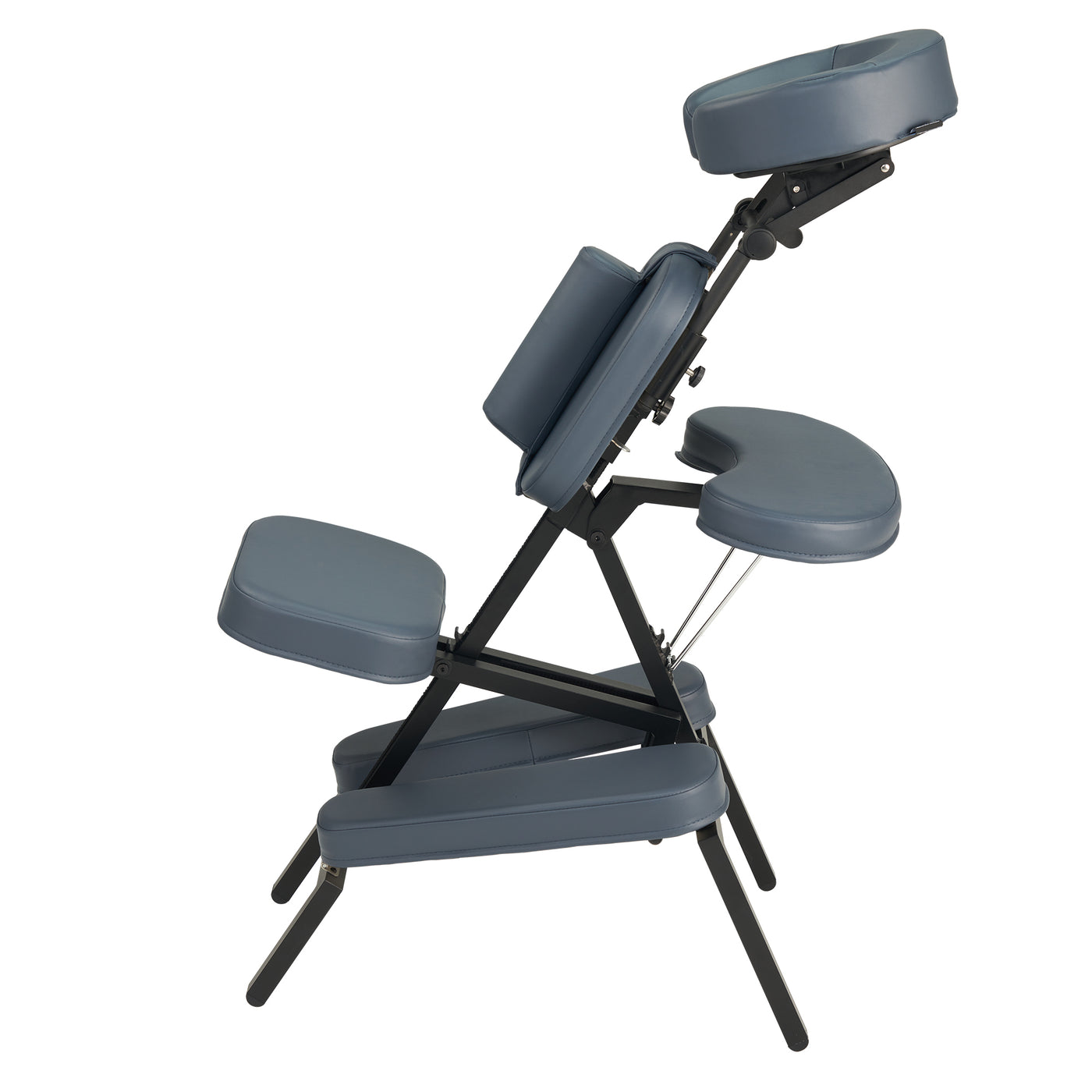 Master Massage PROFESSIONAL Portable Massage Chair, lightweight with adjustable pads, side view.