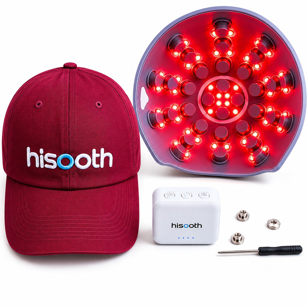 Red Light Therapy and Blue Light Therapy Capisa Hands Free Massage Cap and Massage Deviceis Perfect for Relax