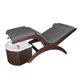 TouchAmerica S Pedi Lounge: dark cushions, white basin, and electric tilting.