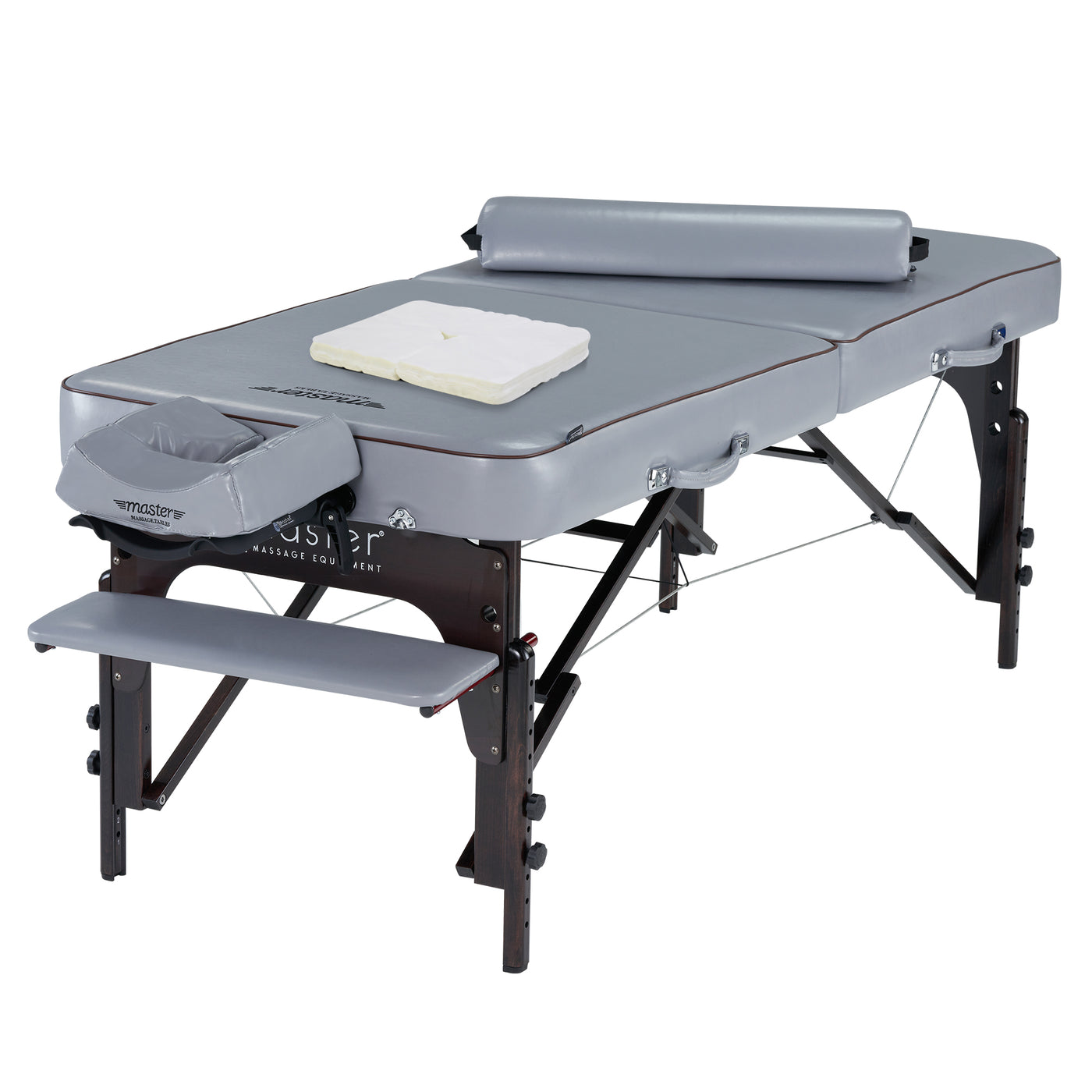 Master Massage MONTOUR Massage Table Package with memory foam, headrest, armrest & towel.