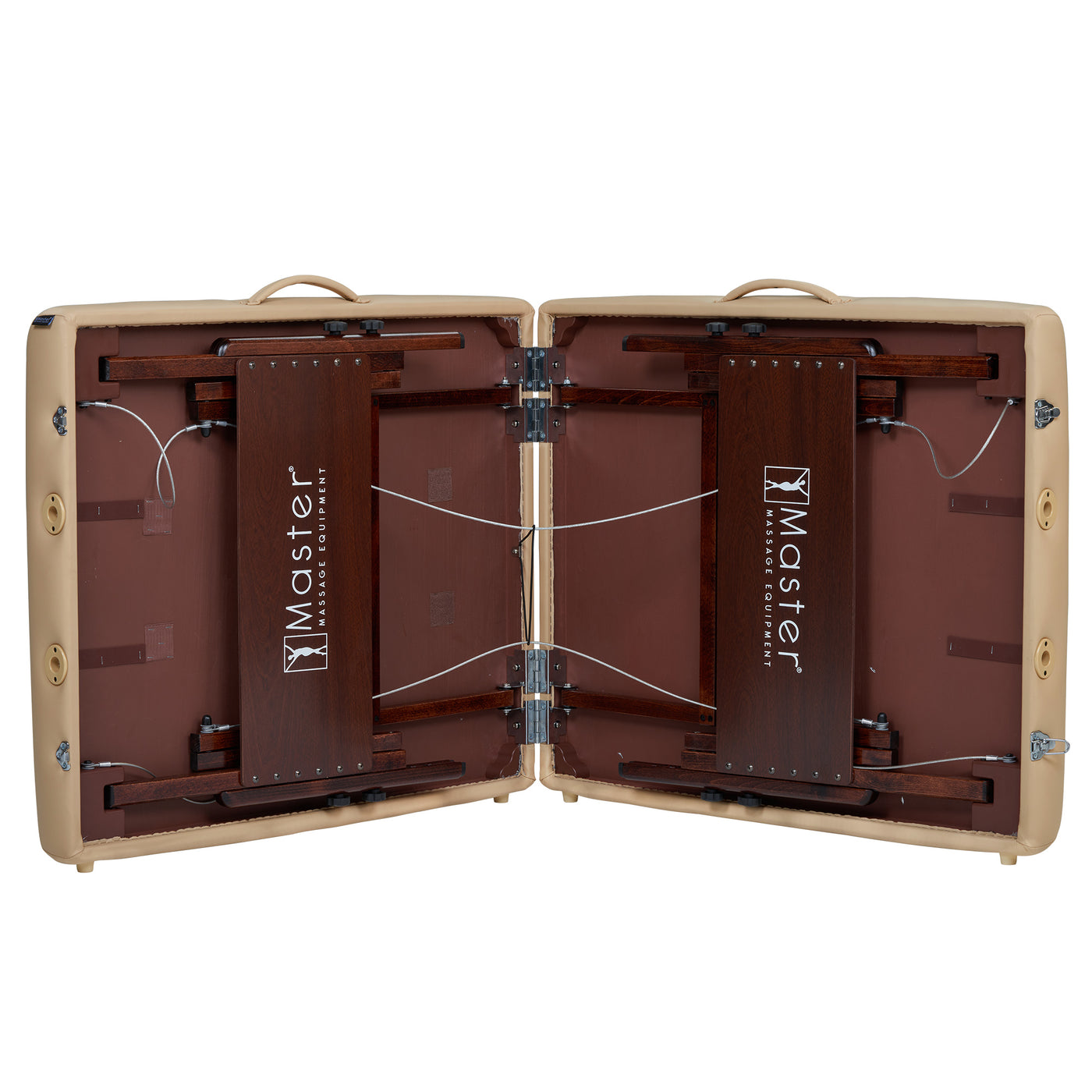 The Master Massage DEL RAY portable table has wood supports and an ergonomic face cradle.