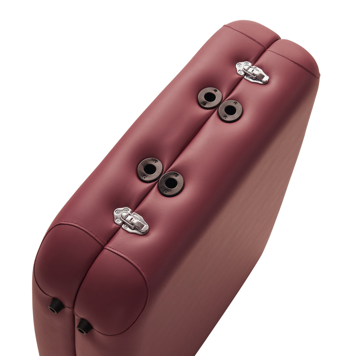 Master Massage EVA PREGNANCY portable table, maroon, ergonomic, with metal latches and black fittings.