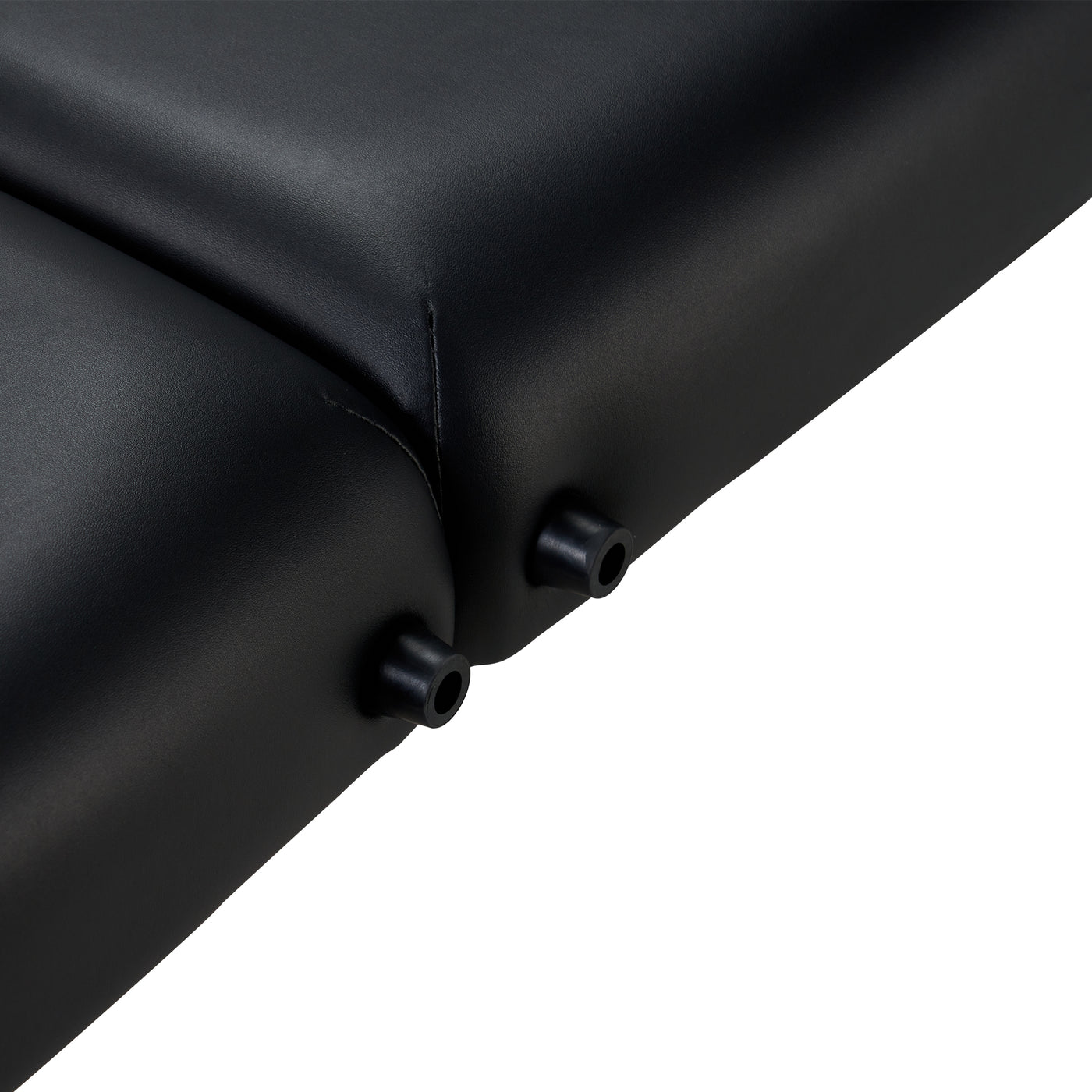 Close-up of black surface with air valves on Master Massage NEWPORT Portable Massage Table.