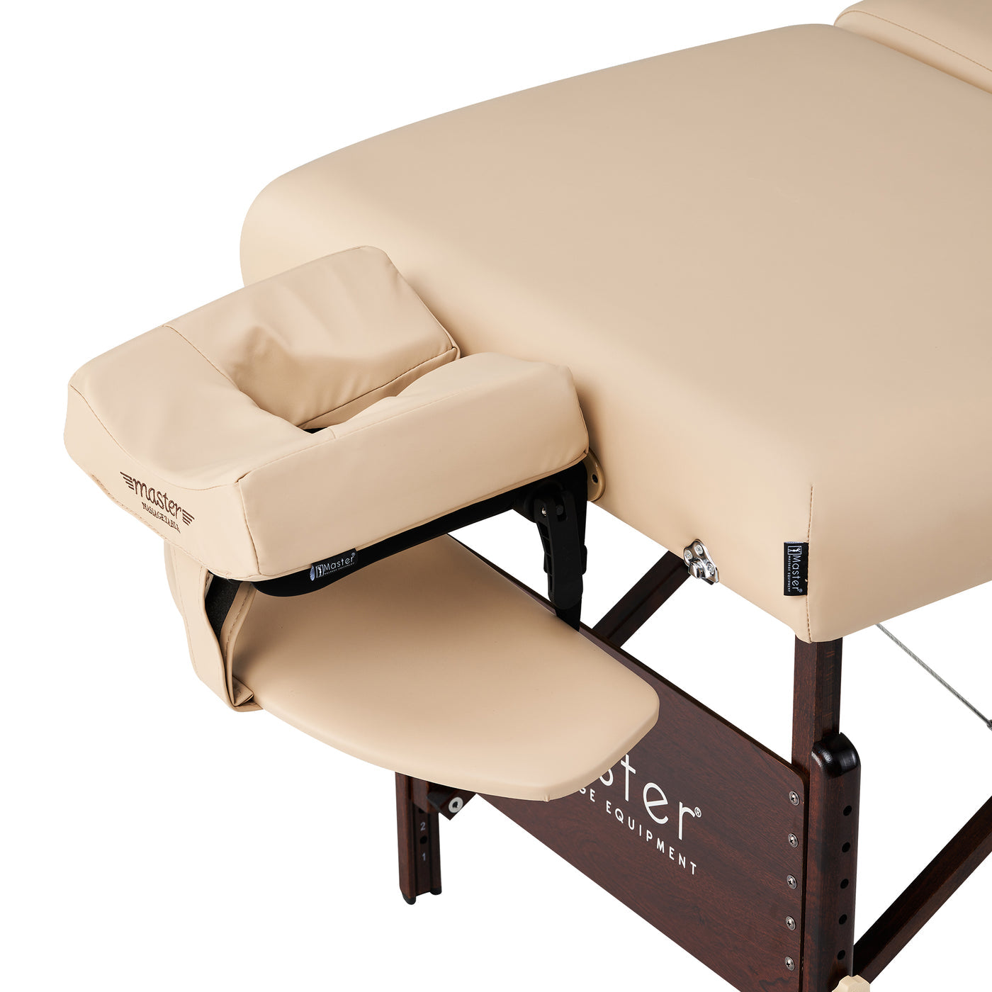 Master Massage DEL RAY SALON Therma Top portable table with adjustable face cradle, shown partially.
