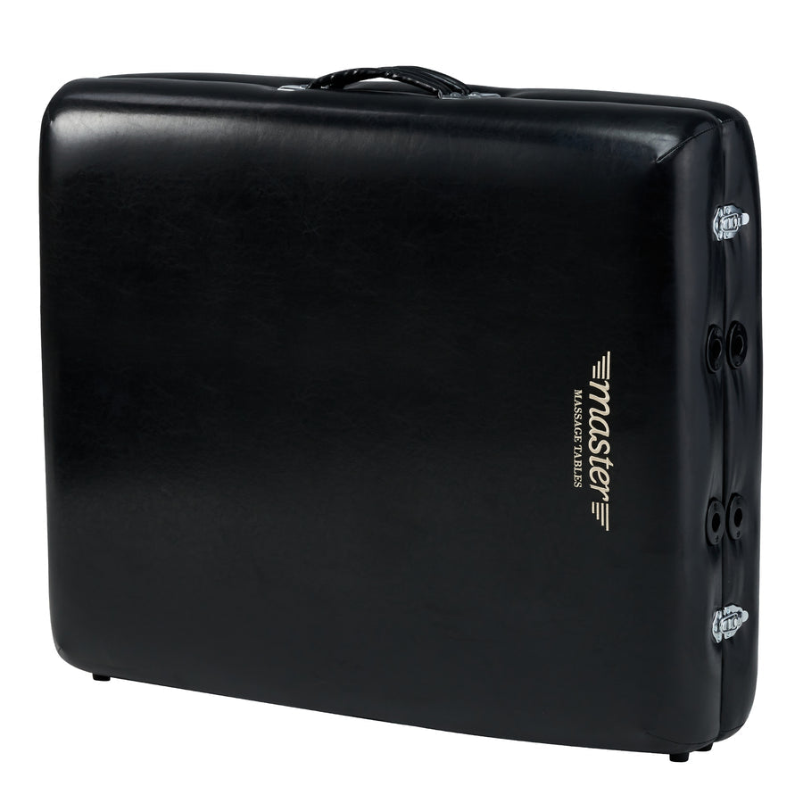 Heavy-duty HUSKY GIBRALTAR case with handle and Master Massage logo on the front.