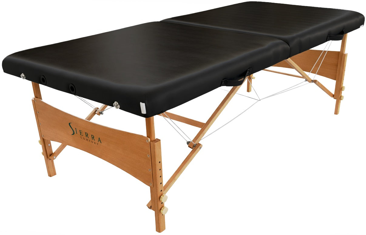 Sierra Comfort Standard Wide Portable Massage Table Black