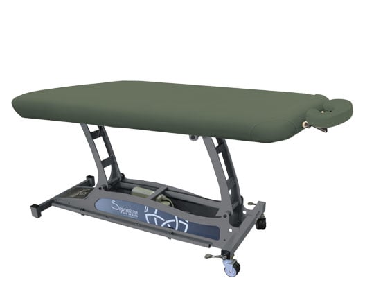 Sage Spa Hands Free Basic Electric Table with adjustable headrest on a white background