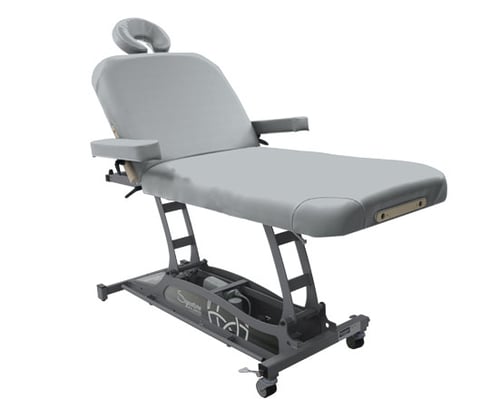 Spa Hands Free Lift Back hydraulic massage table on a white background