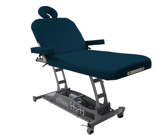 Peacock massage table on a white background