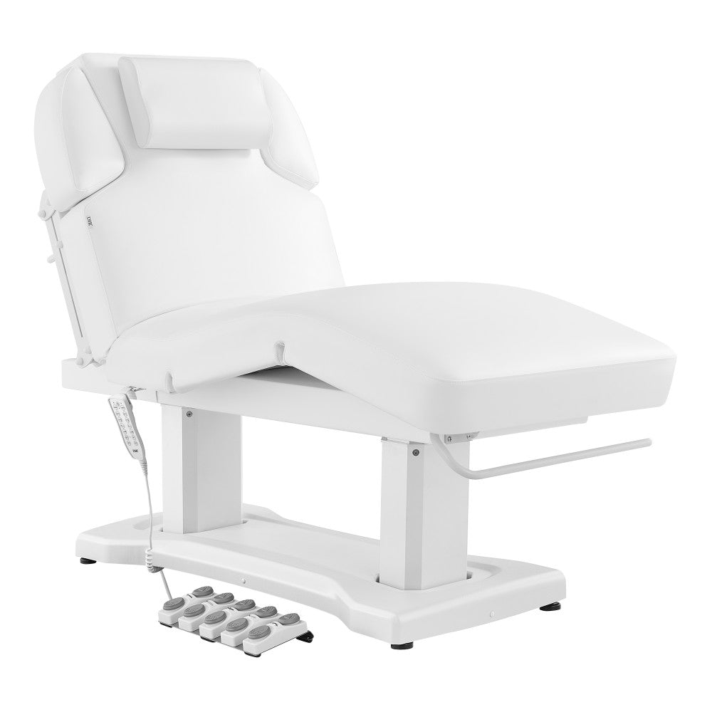 White Tranquility 4 Motors Electric Medical Spa Treatment Table DIR with adjustable features on a white background