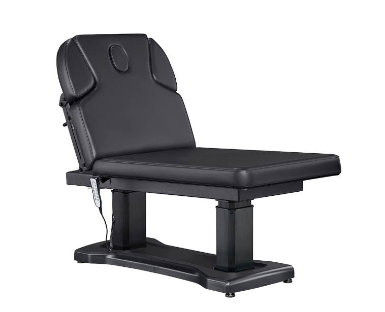DIR Tranquility 4 Motors electric medical spa treatment table with padded seat and backrest.