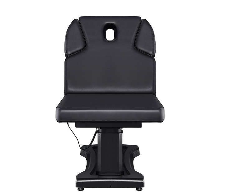 DIR Tranquility 4 Motors electric spa treatment table with headrest and elevated base, front view.