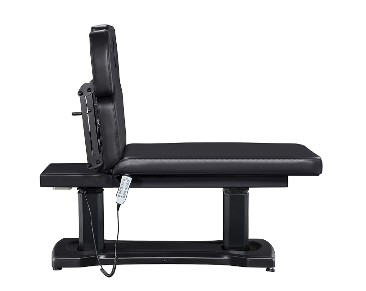 DIR Tranquility 4 Motors Electric Spa Table, adjustable with remote, shown in side profile.