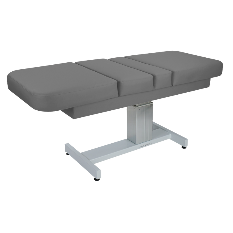 TouchAmerica VENETIAN MULTIPRO adjustable spa table with cushioned sections and metal base.