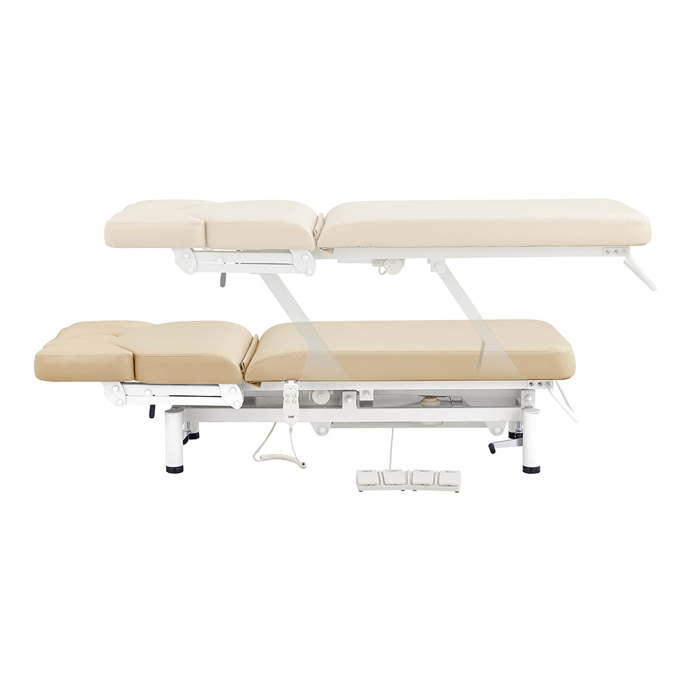 DIR VitalEarth Spa Wellness Therapy Bed shown flat and raised against a white background.