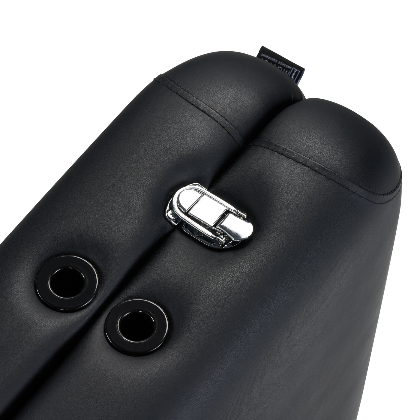 Close-up of Master Massage ZEPHYR portable massage table case with grommets and metal latch.