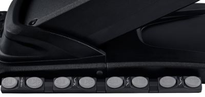 Close-up of a black three-hole punch beside the DIR Apollo II Electric Beauty Bed with Thermo Heat.