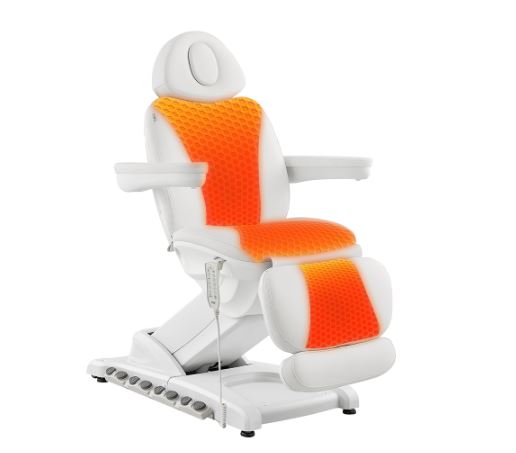 Apollo II Electric Beauty Bed with Thermo Heat DIR by DIR, includes remote and orange heated pads.